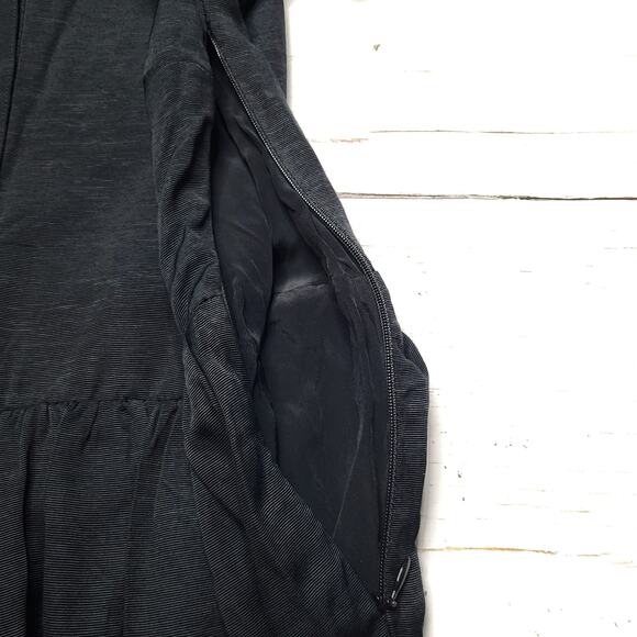 J. Crew Collection Shirtdress With Jewel Buttons Black Mini Short Sleeve Small 6 - Picture 7 of 9